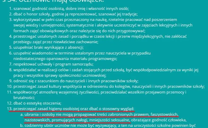 Czy szkoła może zakazać? Wygląd ucznia a Konstytucja i statut.